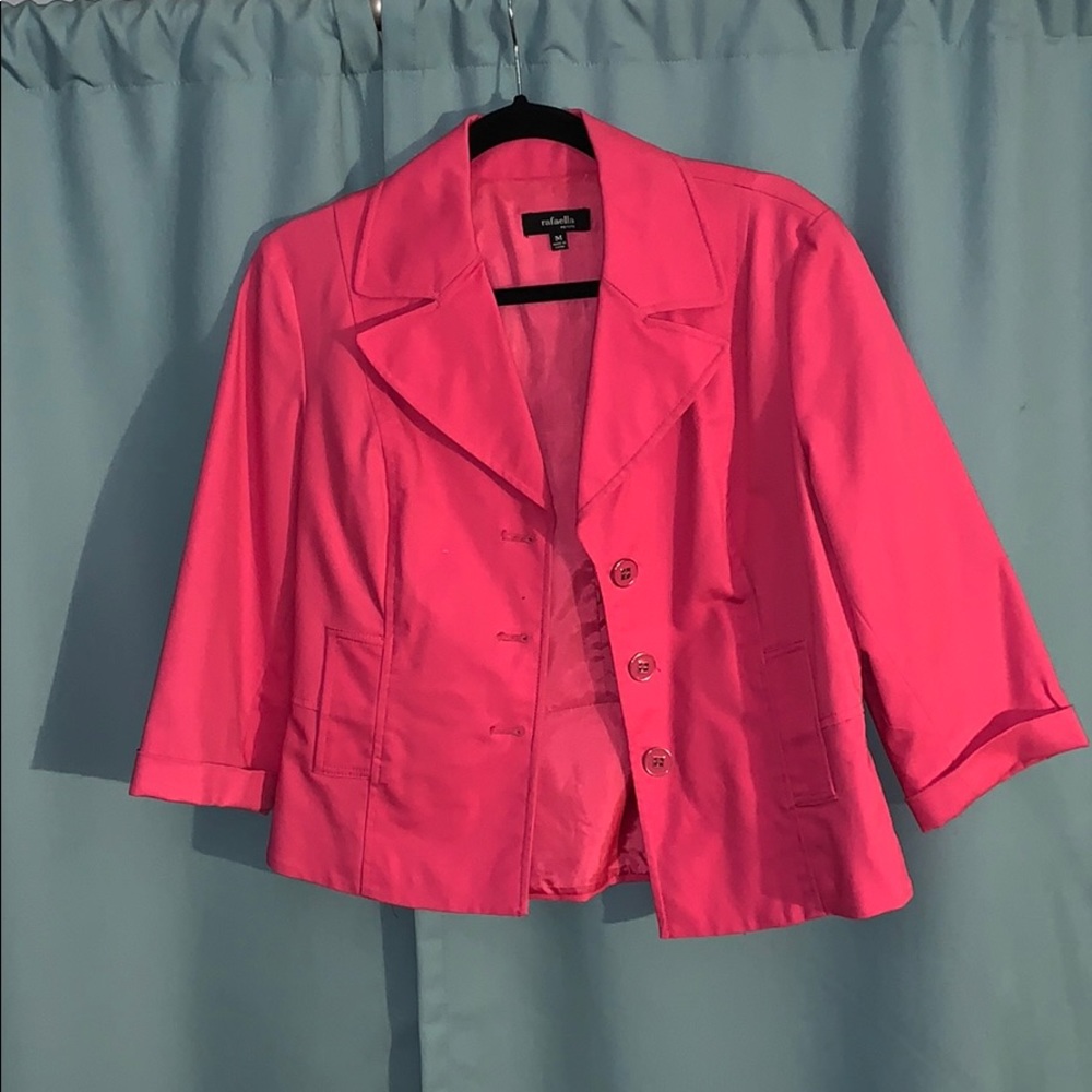 Rafeaella pink jacket/blazer petite medium